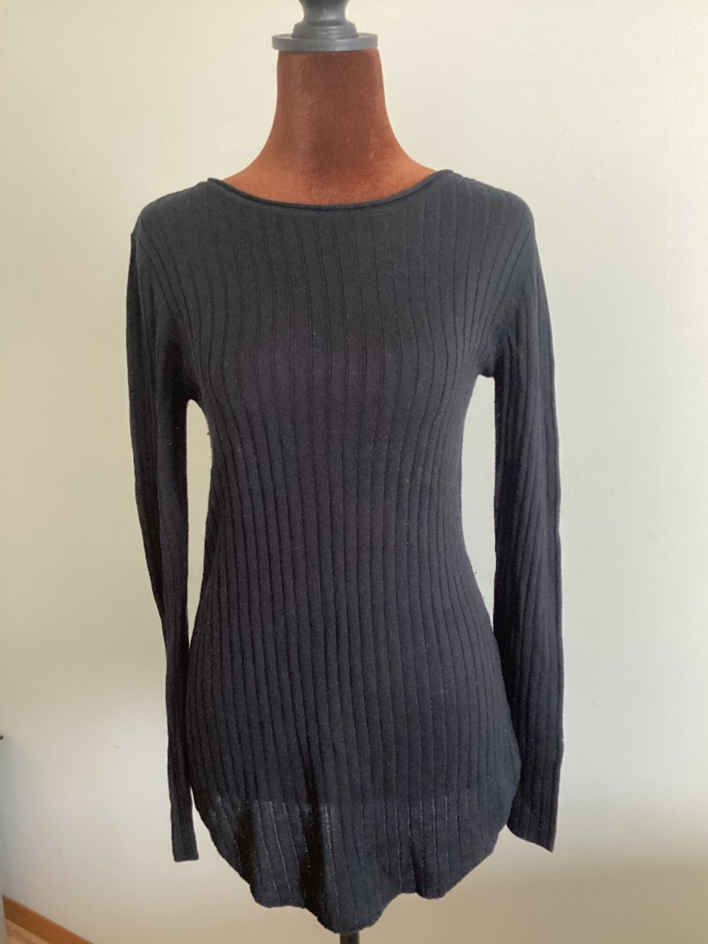 Garage ribbed long sleeve top